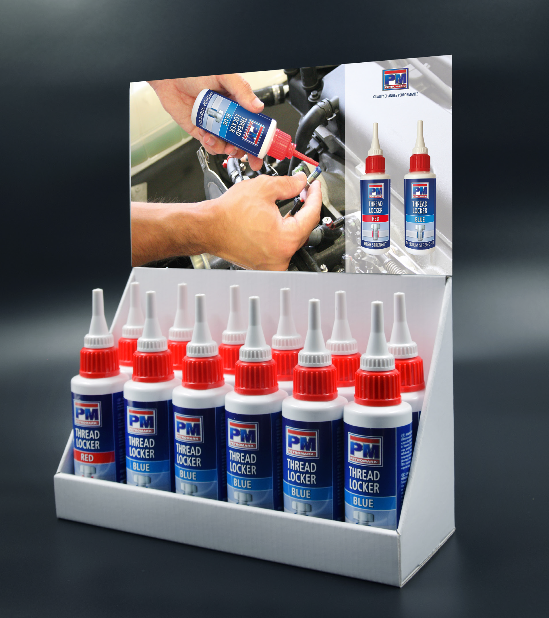Petromark borgmiddelen display